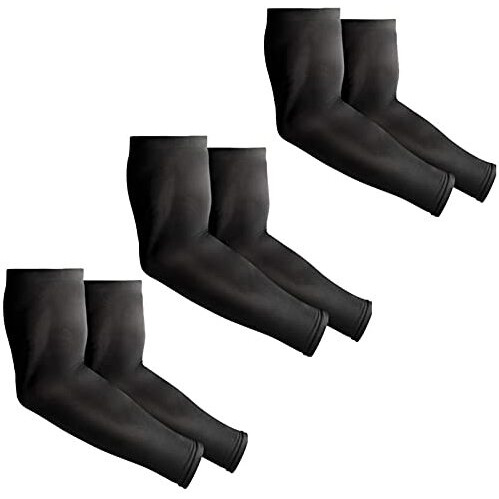Mizuna Arm Sleeve For Kids Toddlers Unisex Sports Compression Sun Protection Upf 50Cooling Tattoo Cover Up Cycling Cricket Riding Golf Football Running Winter Black Black Black