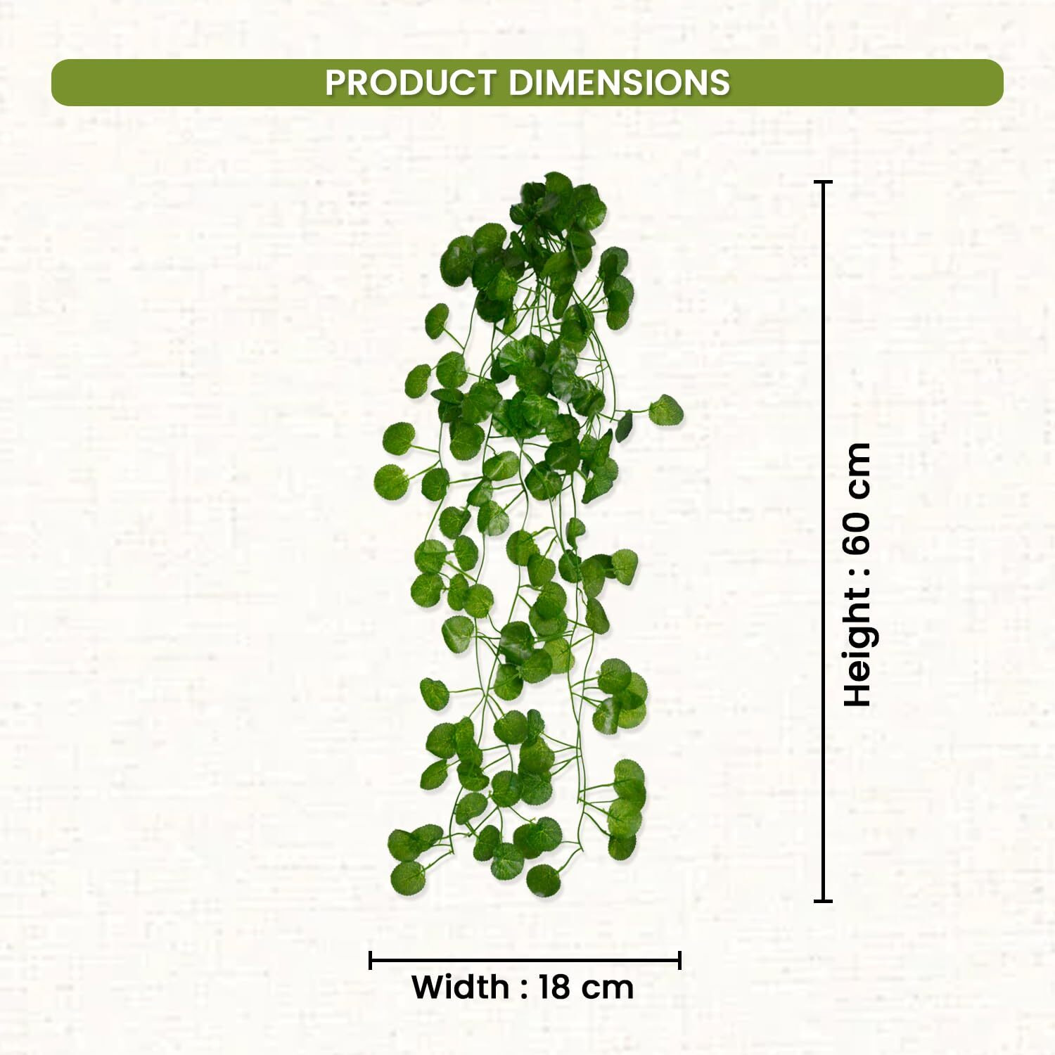 Decorebugs Artificial Plants Leaves Hanging Ivy Garlands Plant Greenery Vine Creeper Home Decor Door Wall Balcony Decoration Party Festival Craft (Pack Of 6)