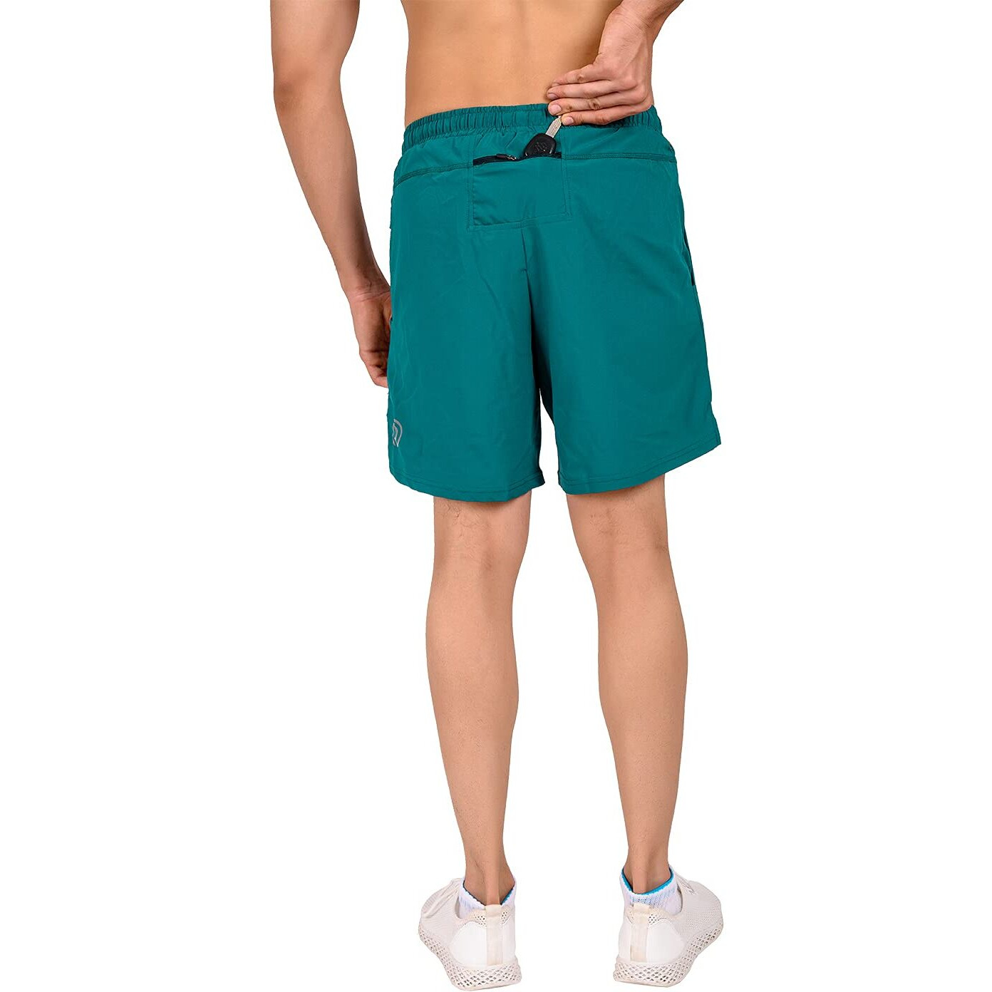 Truerevo 2 In 1 Running Sports Shorts For Men With Mobile Phone Pocket Light Weight Quick Dry Fabric For Gym Athletic(161115Ogn_Xxl_Green_Xxl)