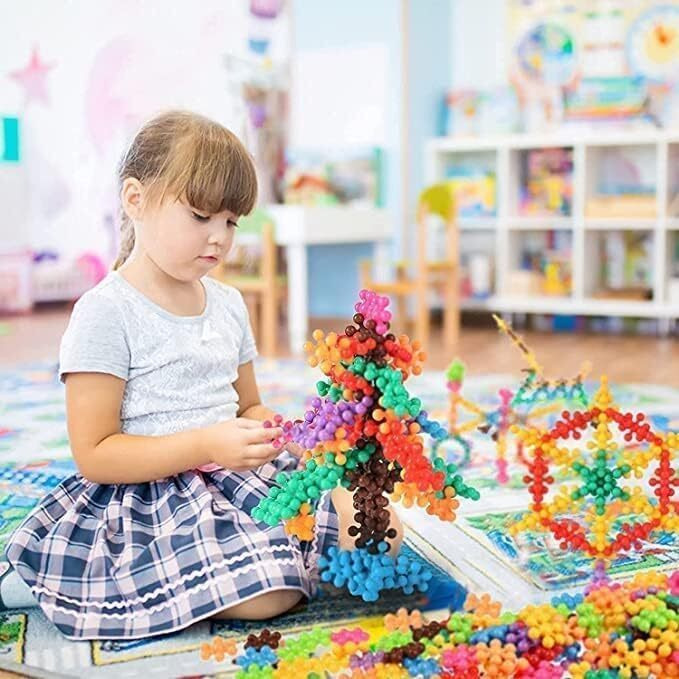 Ferio 50Pcs Star Blocks For Kids Star Link Block Toys For Kids Educational Toys For Kids Construction Building Blocks (For 3+ Year, Multicolor, Pack Of 50)