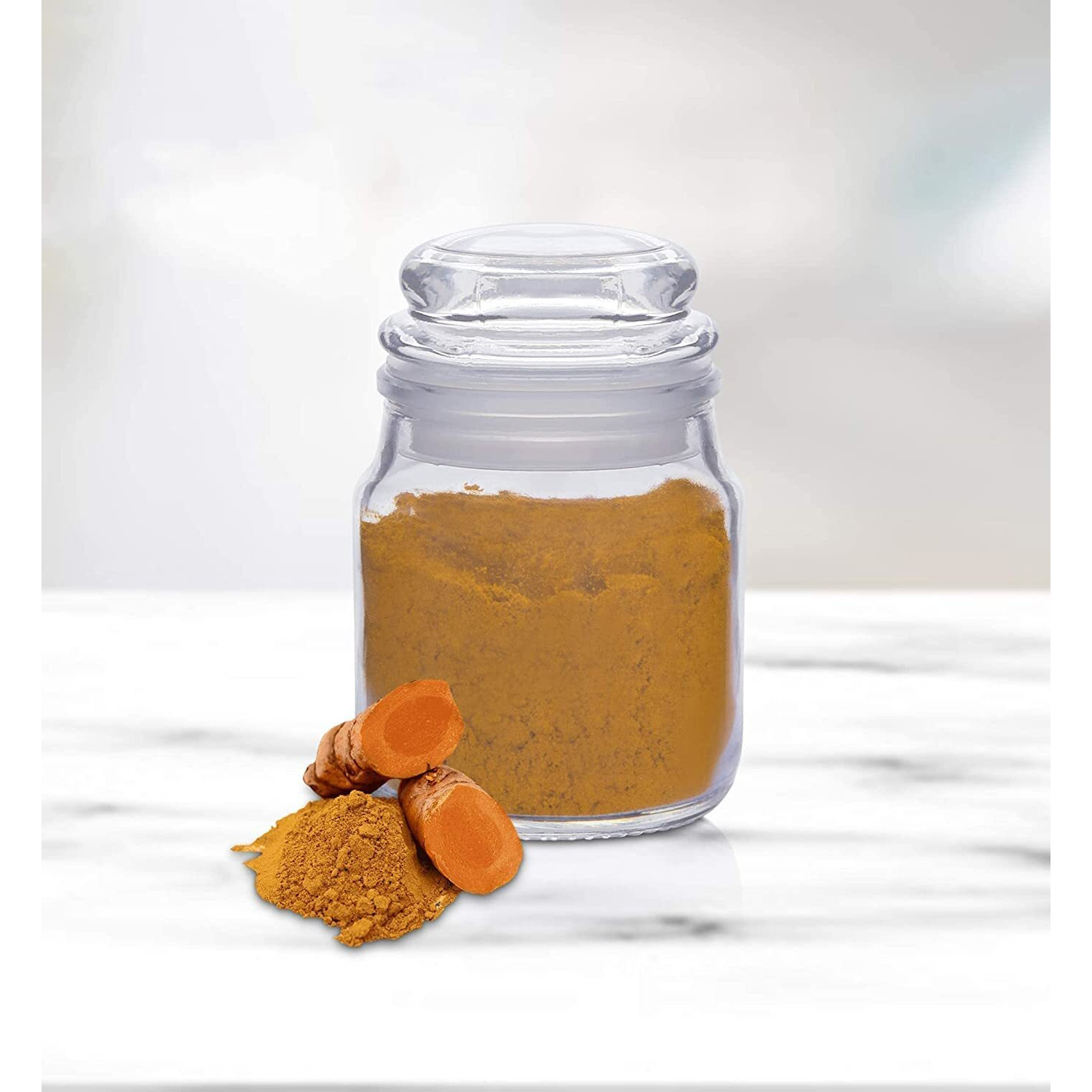Feelopie Clear Glassjars With Airtight Rubberised Silicone Stopper Dome Lids Kitchen Pudding Jar Store Yogurt Salt,Spices,Herbs,Masala,Chatni,Sugartea,Coffee Usein Food Decoration(150Ml,Set Of 4)