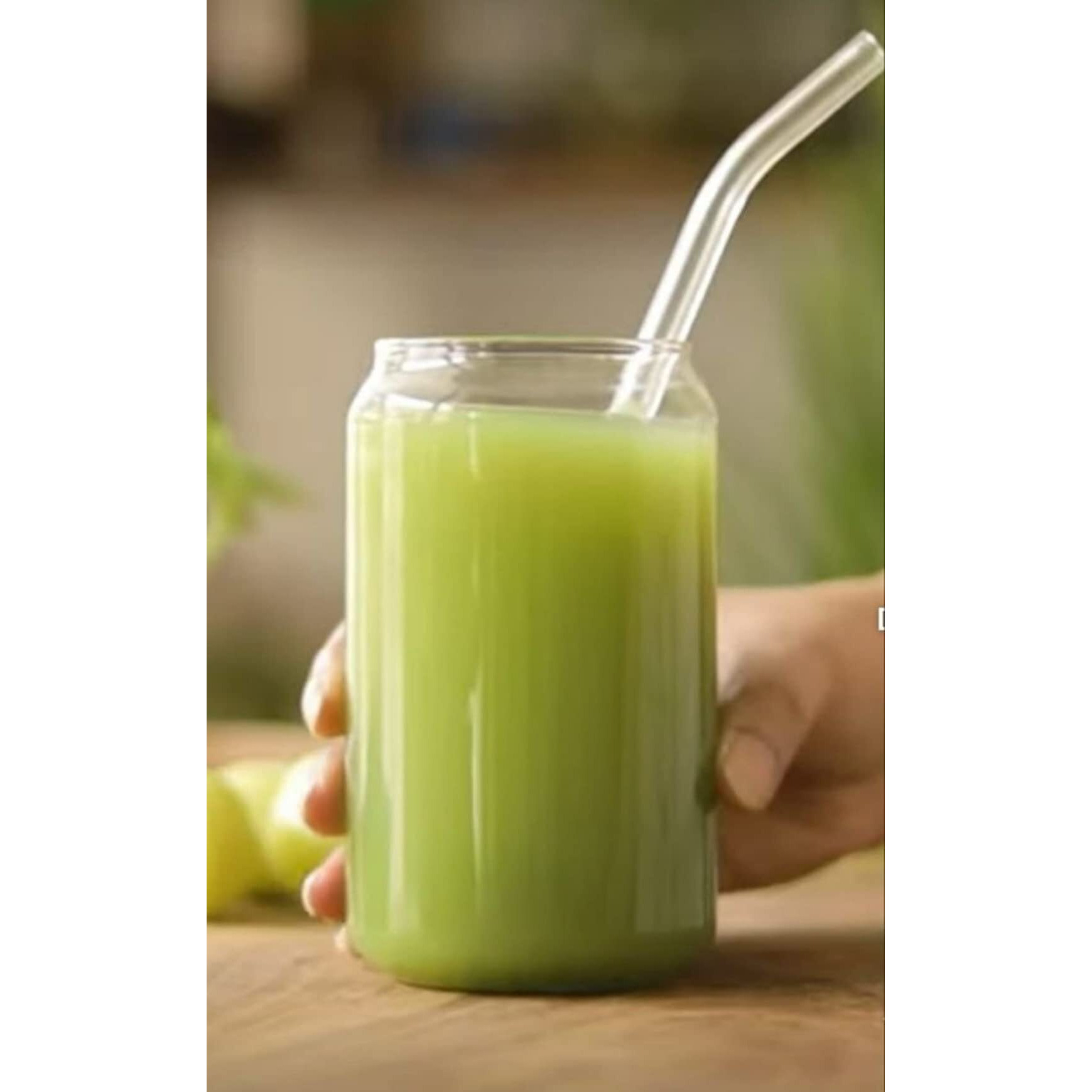 Kikiluxxa Bear Glass Can With Glass Straw Set Of 1 - Soda Cococola Glass Mug 510Ml Called Cold Coffee/Green Tea Cup With Straw Transparent (Cococola Glass 1)
