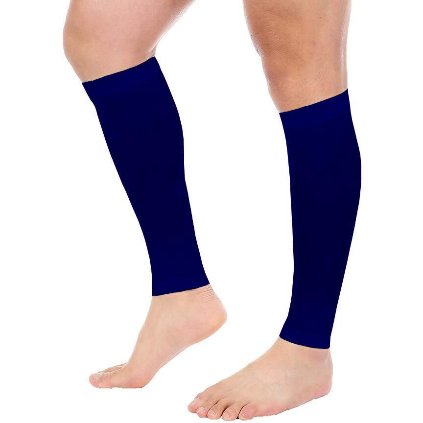 Mizuna Leg Sleeves Unisex Sports Compression Sun Protection Thigh Non-Slip Upf Cooling Full Length Cycling Riding Golf Football Running Wintercalfblackbluegrey