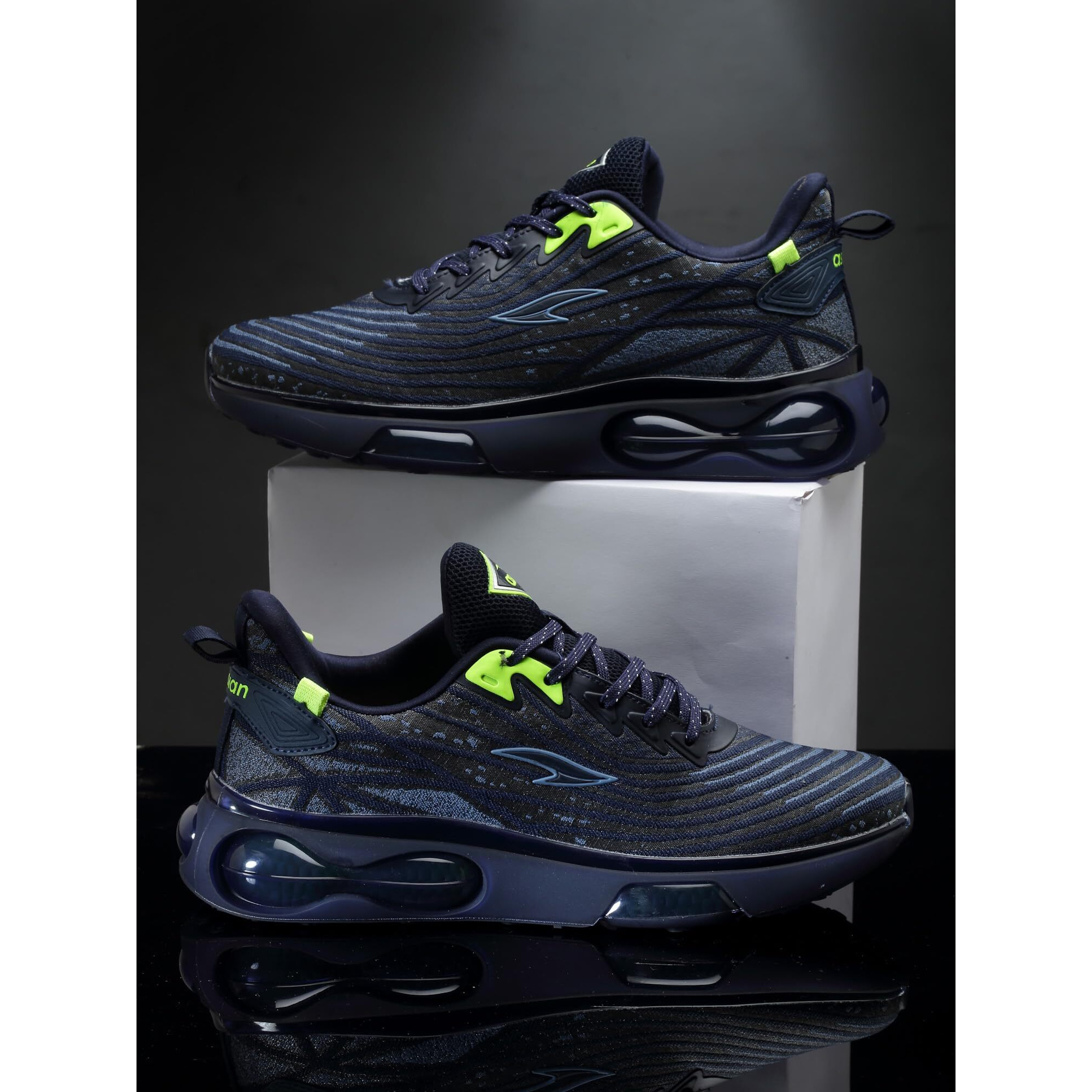 Asian Airweave-02 Lightweight Phylon Sole With Memory Foam Casual & Sports Sneaker Shoes For Men & Boy's Navy