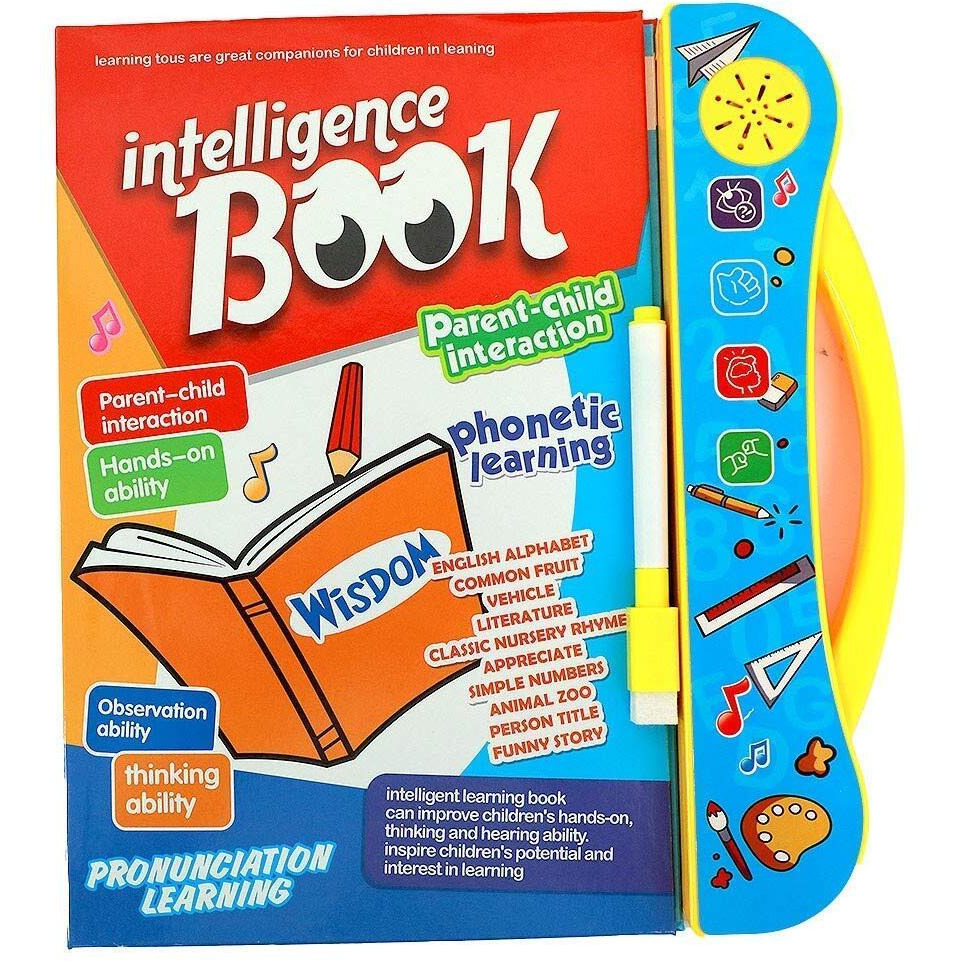 Pluspoint Kids Intelligence Book English Letters & Words Learning Sound Book, Fun Educational Toys. Activities With Numbers, Shapes, Animals Phonetic Learning Book For Toddlers. (I-Book, Multicolor)
