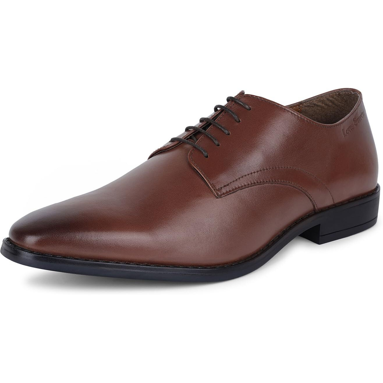 Louis Stitch Men's Handmade Egyptian Crust Leather American Tan Derby Formal Lace Up Shoes For Men (Lsnrxpltn) - Uk 7