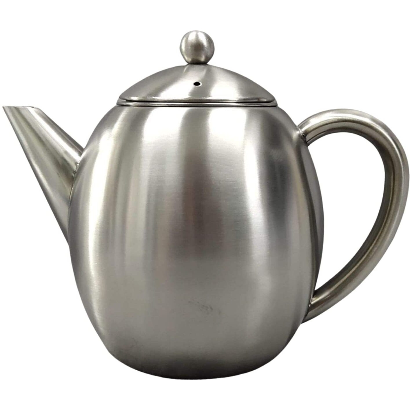 Instacuppa Stainless Steel Tea Pot With Removable Tea Infuser, Easy To Pour Spout, Cool Touch Handle, Attractive Design, Unbreakable Build, 1.2 Litre