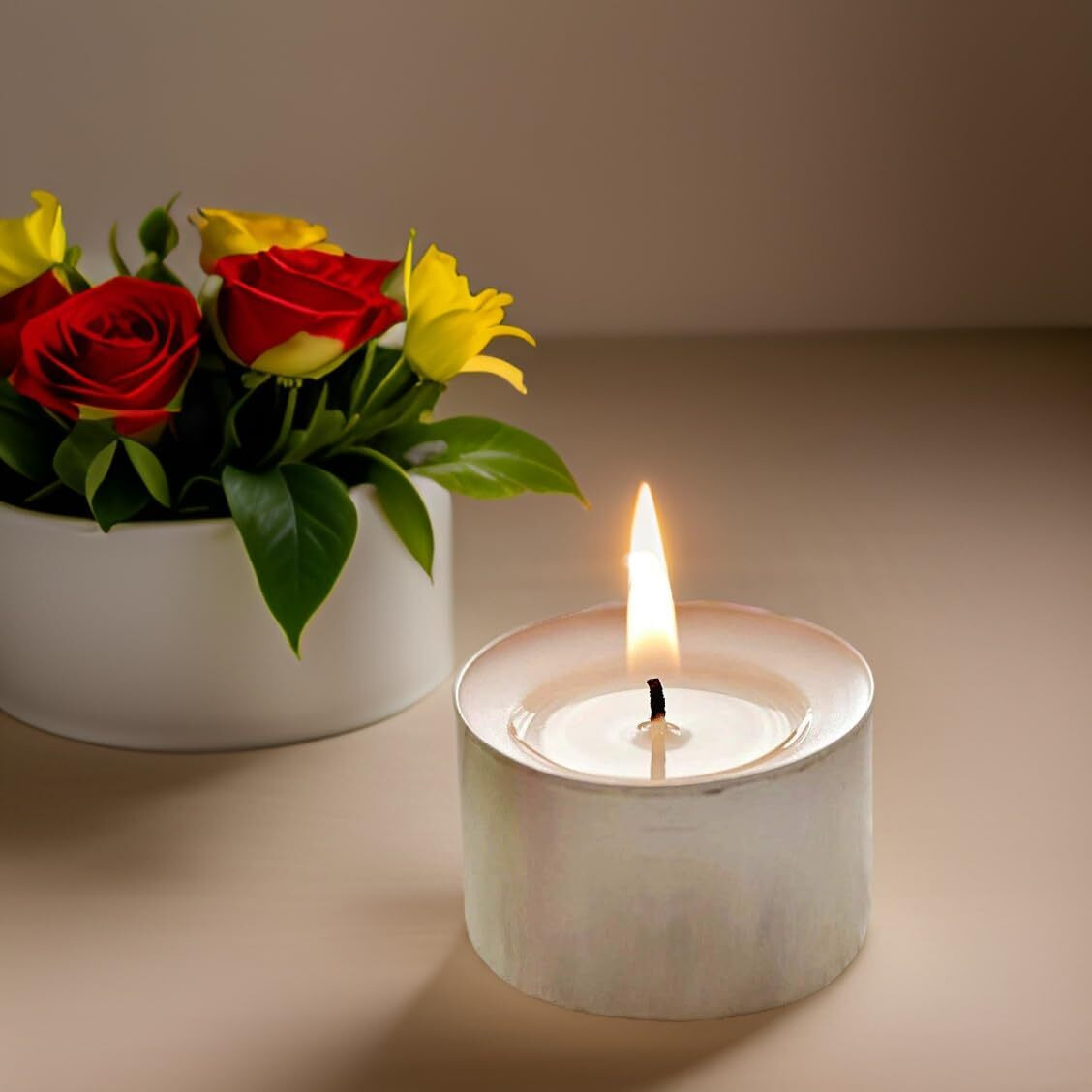 Ein Sof Tea Lights Candles Set Of 30 Pcs  9 Hours Burning Time Tealight For Home Dcor, Jumbo Size White T Light Items For Diwali Decoration, Unscented Natural Wax Long Lasting Candle