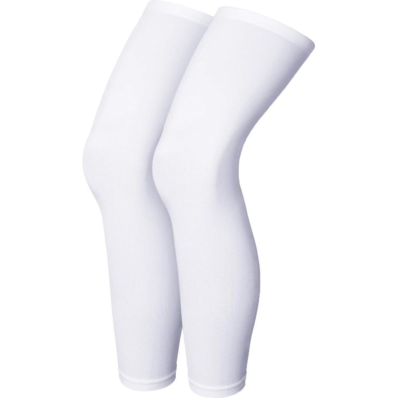 Mizuna Leg Sleeves Unisex Sports Compression Sun Protection Thigh Non-Slip Upf Cooling Full Length Cycling Riding Golf Football Running Winterlegblackwhite