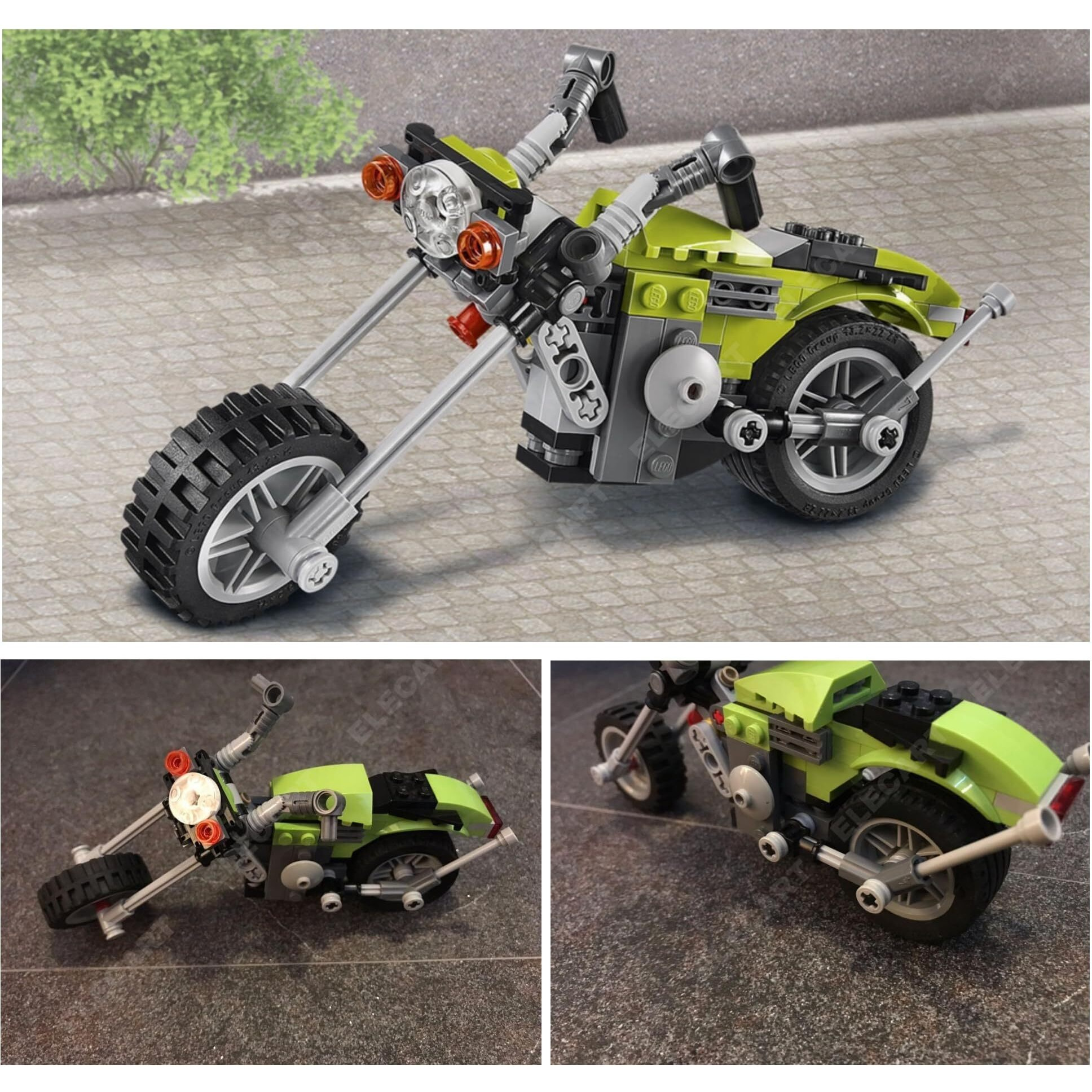 Elecart 3 In 1 Architect Series Super Bike Building Blocks Toy Set - Educational Diy Toys For Kids (Super Bike),121 Piece