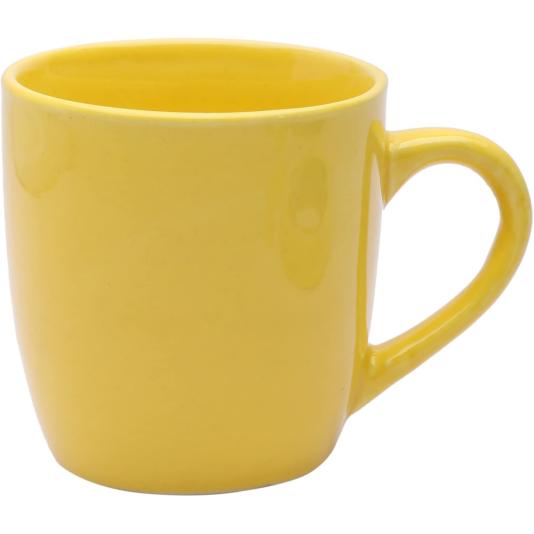Anwaliya Arche Series Handmade Ceramic Tea Cup Set Of 6, 175 Ml, Glossy, Stackable, Chip Resistant, With Handle (Color May Vary)