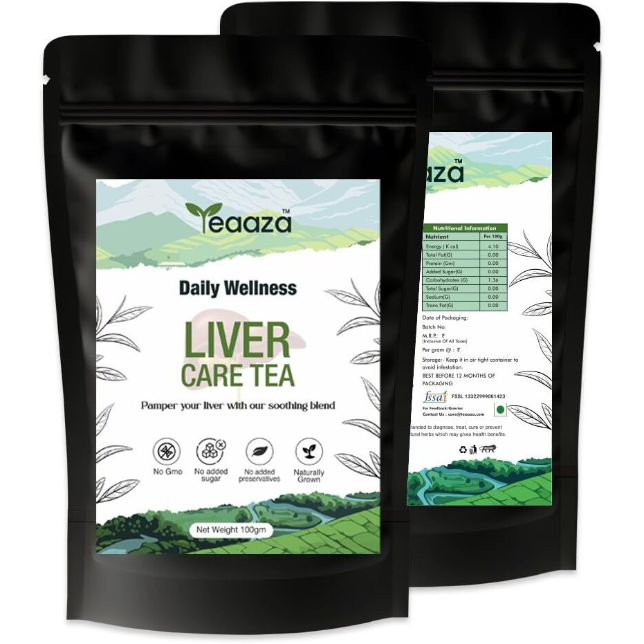 Teaaza Liver Care Tea With Dandelion Root, Milk Thistle & Nettle | Gut Health Tea | Cleanses Liver & Enhances Kidney Function | 100 Grams Loose Leaf