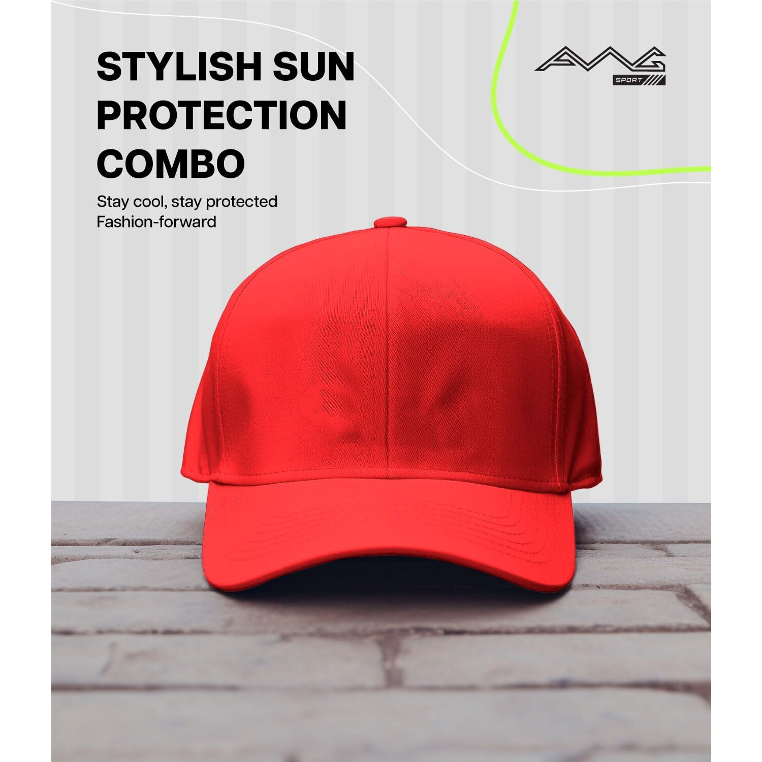 Awg All Weather Gear Unisex Cap With Adjustable Strap For Men's Sports, Gym - Stylish Hat (Pack Of 2) Black-Red