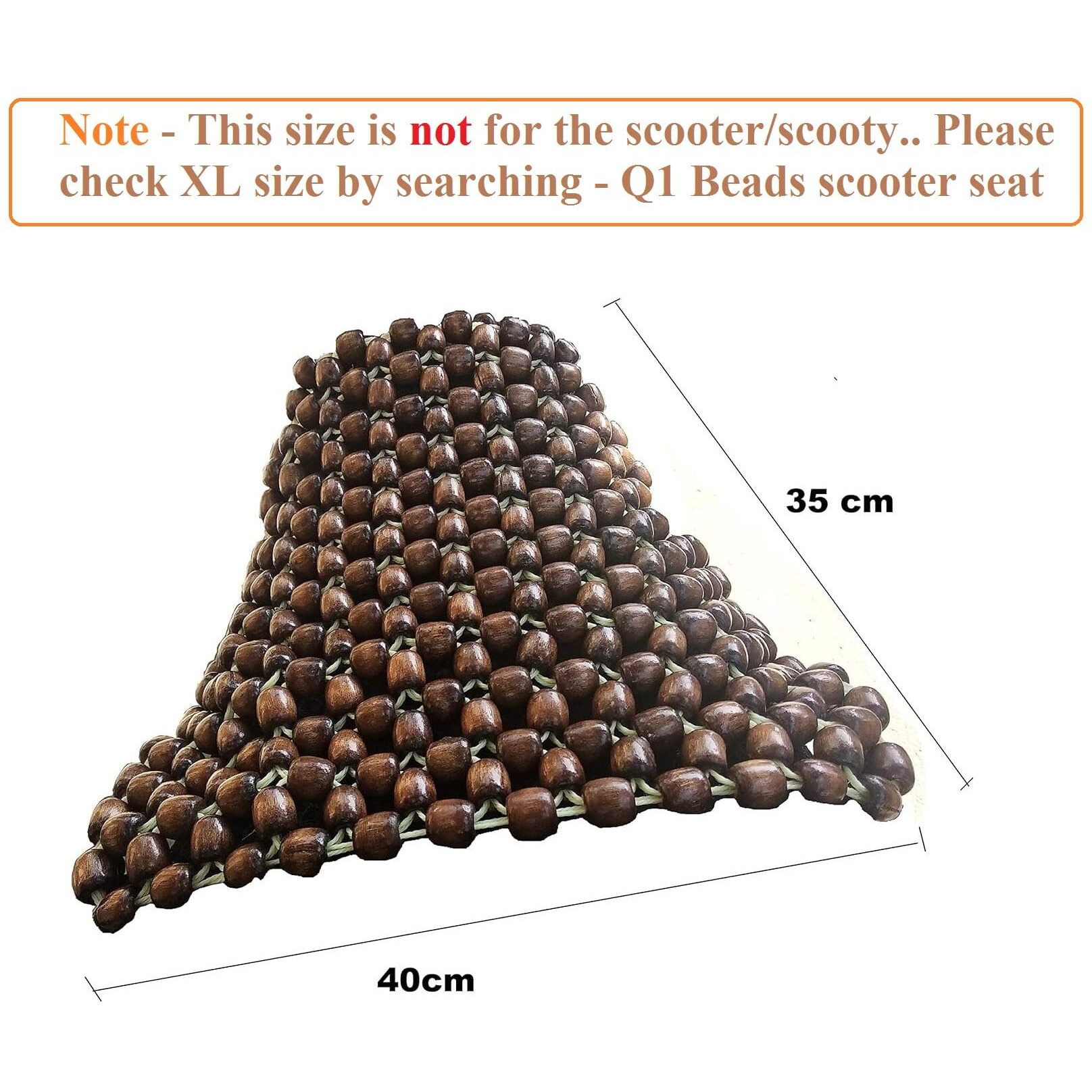 Q1 Beads Universal Fit Bsc Wooden Beads Bike Seat Cover Cushion Supports Sit Bones, Tailbone, And Buttock Muscles - Massager Suitable For Long Rides For All The Brand's Bike (Coffee)