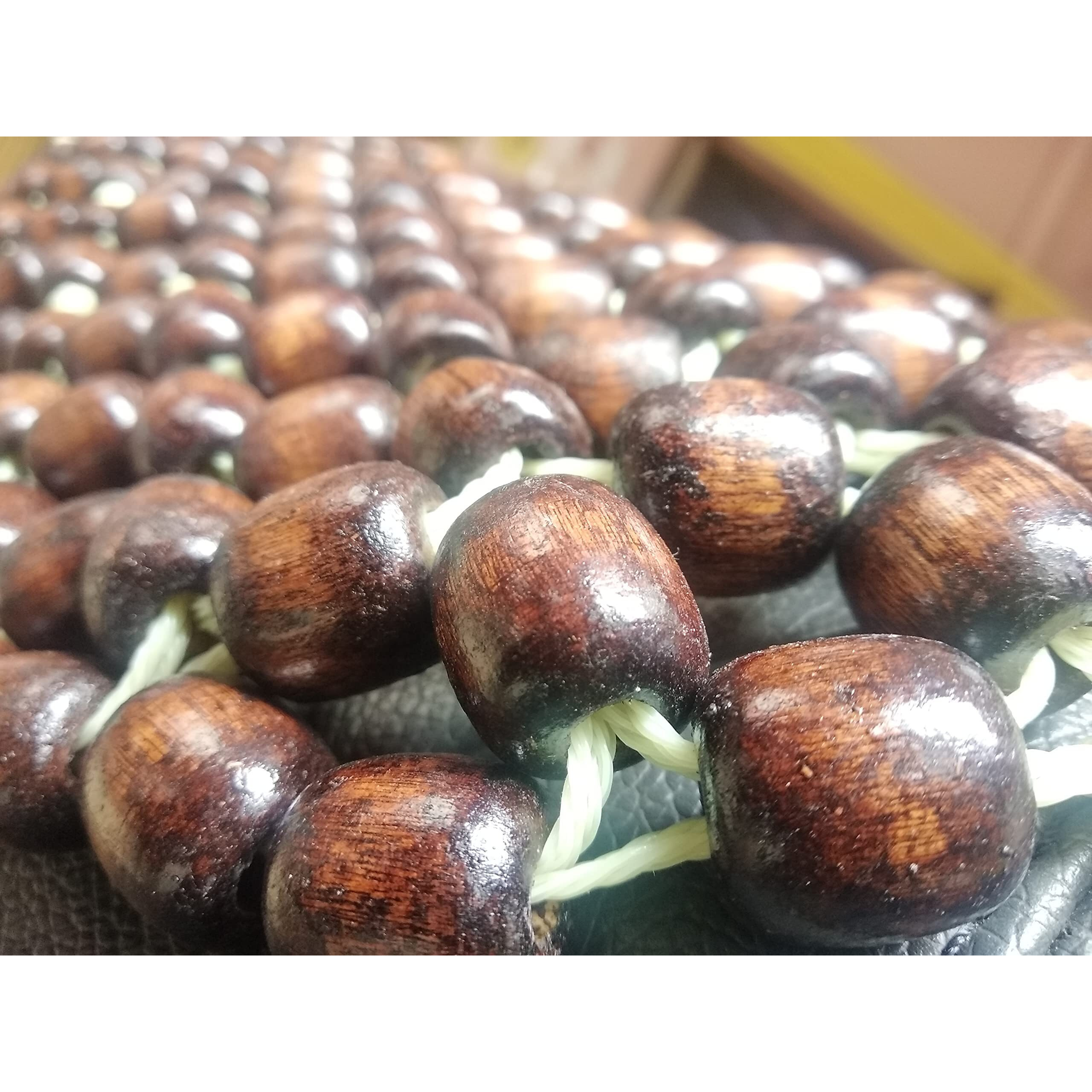 Q1 Beads Universal Fit Bsc Wooden Beads Bike Seat Cover Cushion Supports Sit Bones, Tailbone, And Buttock Muscles - Massager Suitable For Long Rides For All The Brand's Bike (Coffee)