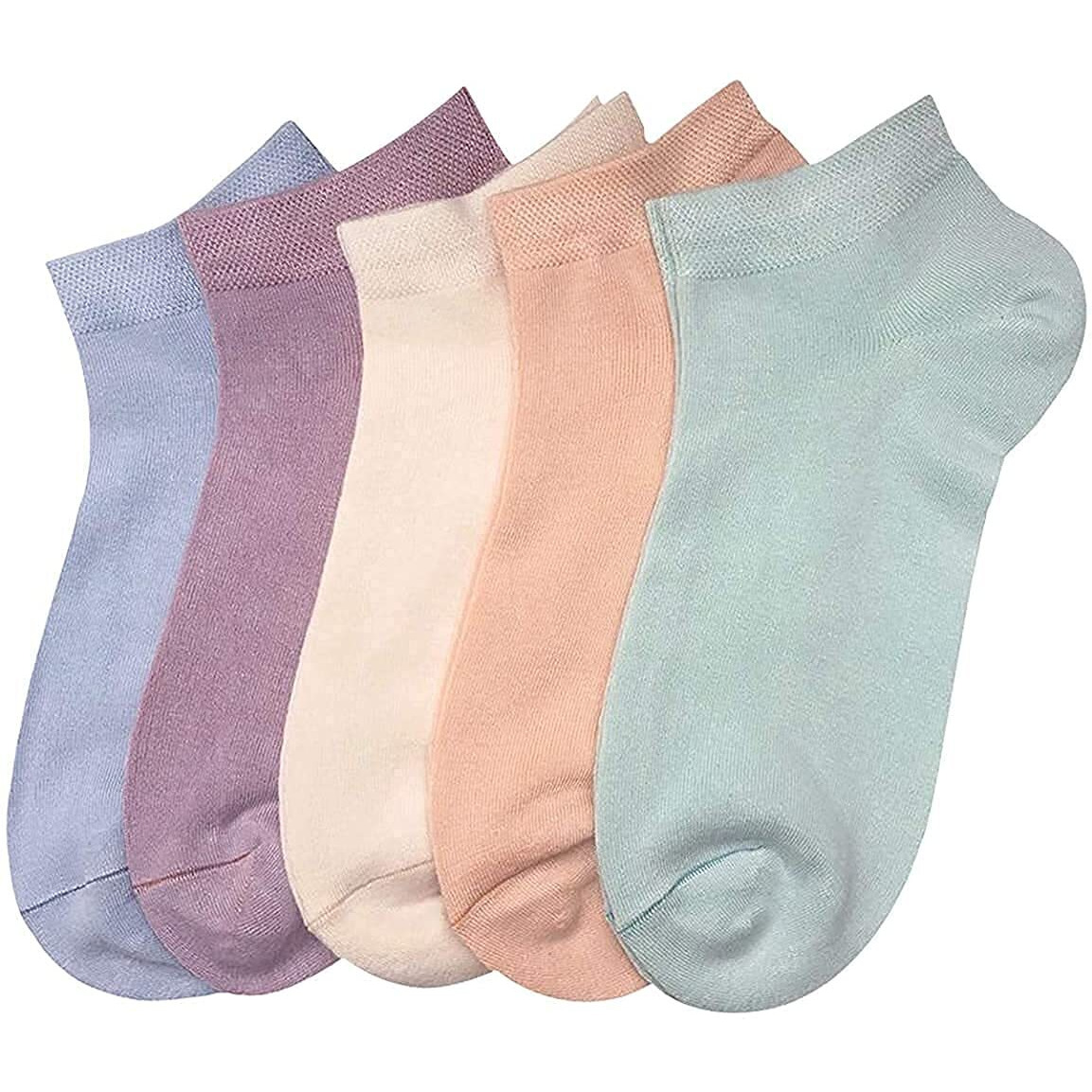 Pursue Fashion Solid Women's Ankle Socks, Cotton Ankle Length Sports Socks, Ankle Socks For Women, Girls Socks, Unisex Ankle Length Socks, Formal Socks (Free Size, Pack Of 5)