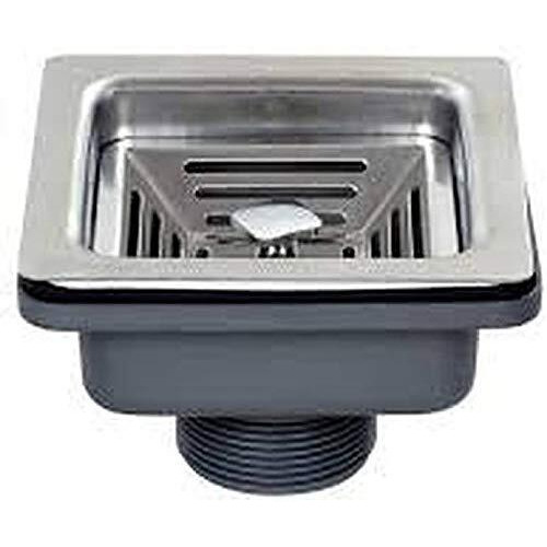 Arquin 22 X 18 X 10 Inches Handmade Matt Finish Single Bowl 304 Grade Stainless Steel Kitchen Sink/Basin For Kitchen With Square Drainer And Ss Fruit Basket