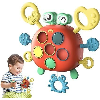 Lefan Baby Montessori Toys For 1 Year Old Boy, Toddler Sensory Travel Learning Educational Toys 6 9 12 18 Months,Fine Motor Skills Pull String Activity Toy Birthday Gifts,Multicolor