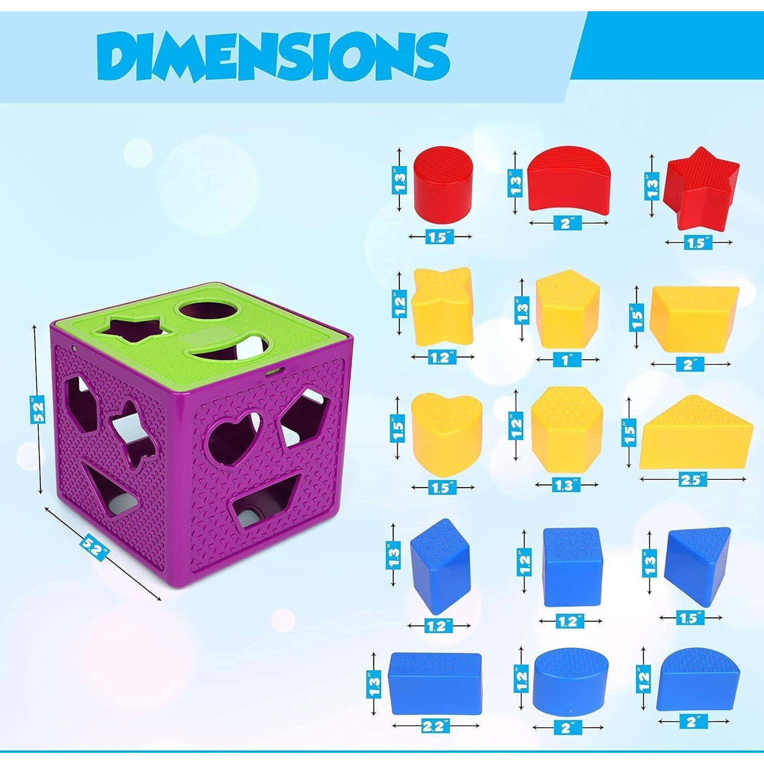 Sanghariyat Shape Sorting Cube With 18 Pcs Blocks Colorful Sorter Box Activity Toys Baby & Toddler Learning And Educational Blocks Sorting And Matching Activity Cube My First Baby Toys Gift For Kids