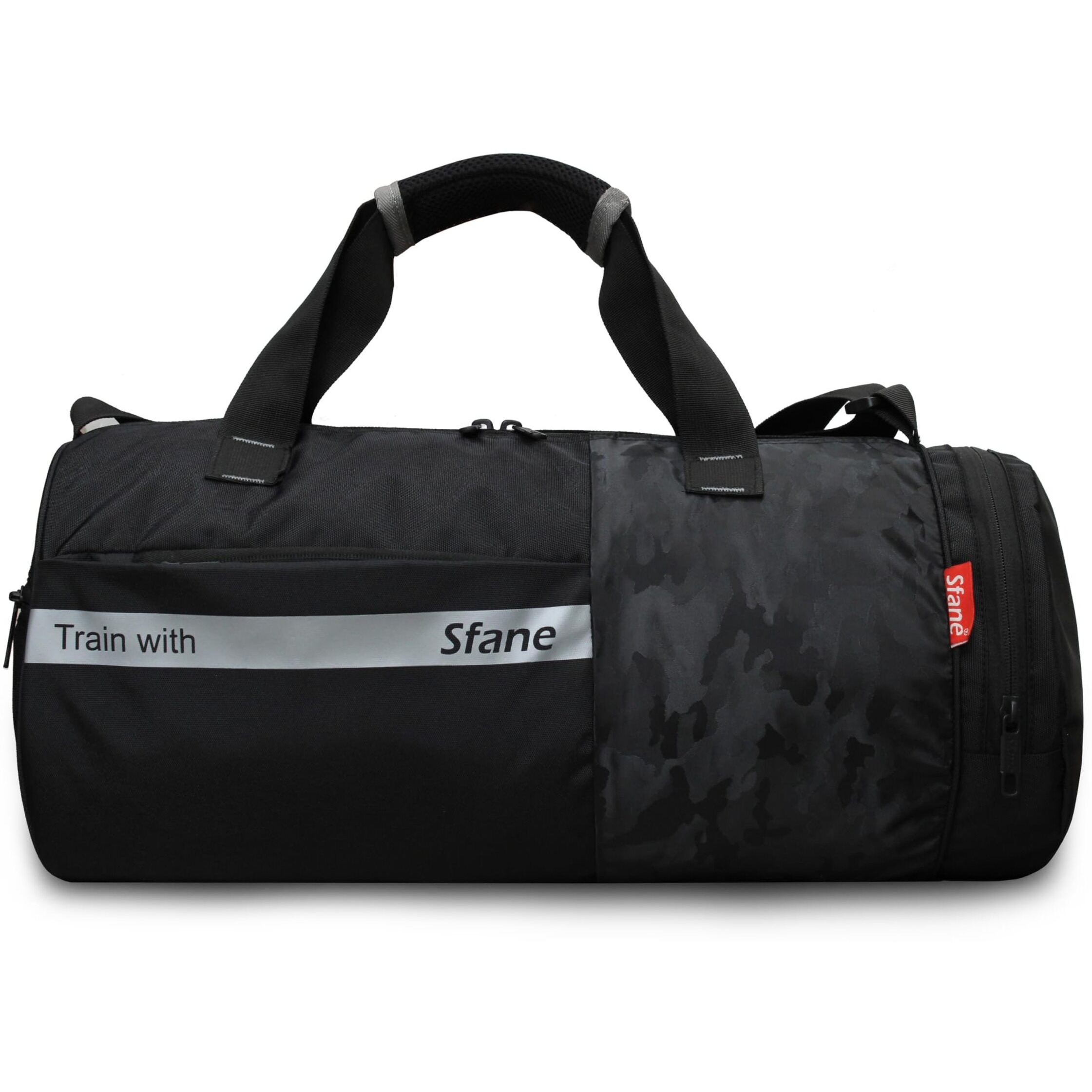 Sfane Gym Bags For Men With Separate Shoe Compartment Sports Gym Bags For Women Unisex Duffle Bags For Gym For Carry & Travel Adjustable Duffel Bags Sports Bag - Black