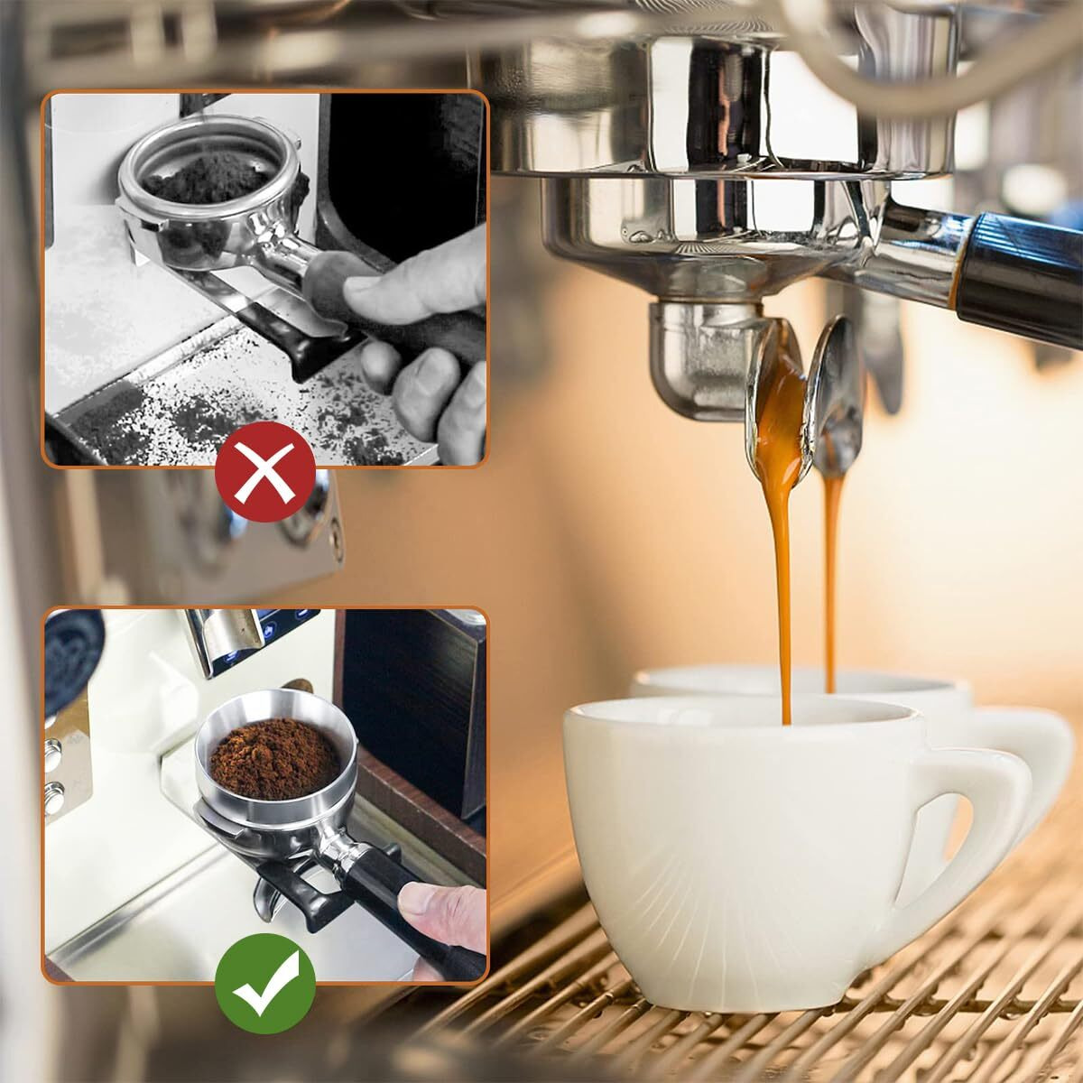 Supvox 51Mm Portafilter Powder Ring Stainless Steel Magnetic Powder Ring Espresso Powder Ring Espresso Portafilter Accessories Prevent Ground Coffee From Spilling