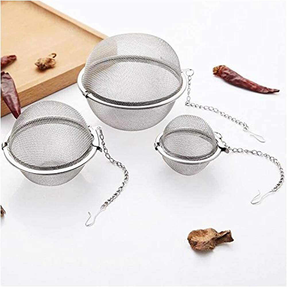 Velinex Stainless Steel Mesh Tea Ball Infuser, Loose Leaf Strainers For Flower Loose Leaf Tea & Seasoning Spices-Teapot, Cup, Mug, Pot (Small-Medium-Large, Pack Of 3Pcs)