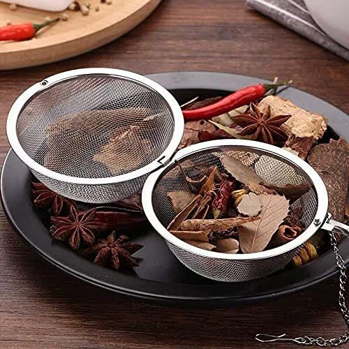 Velinex Stainless Steel Mesh Tea Ball Infuser, Loose Leaf Strainers For Flower Loose Leaf Tea & Seasoning Spices-Teapot, Cup, Mug, Pot (Small-Medium-Large, Pack Of 3Pcs)