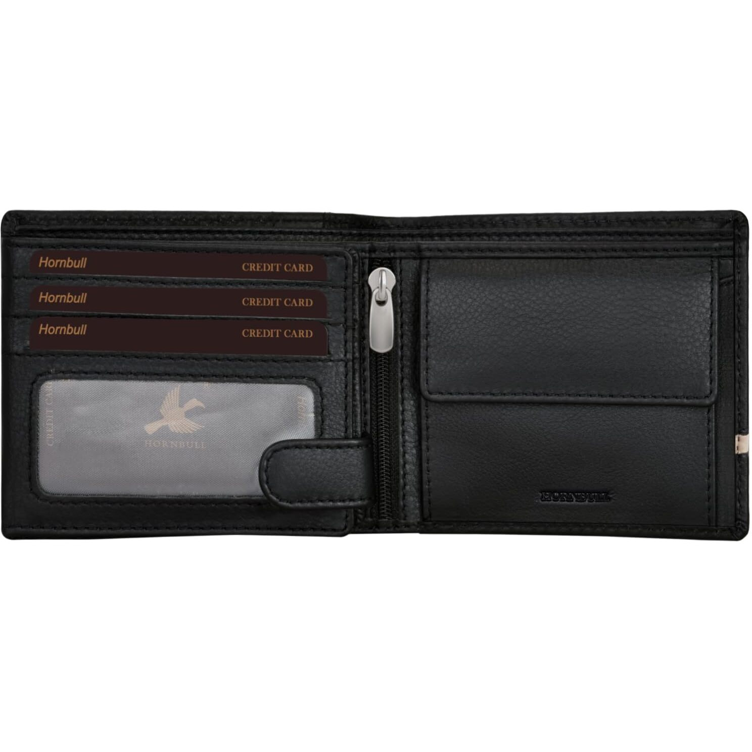 Hornbull Denial Black/Cream Leather Wallet For Men | Wallets Men With Rfid Blocking | Mens Wallet
