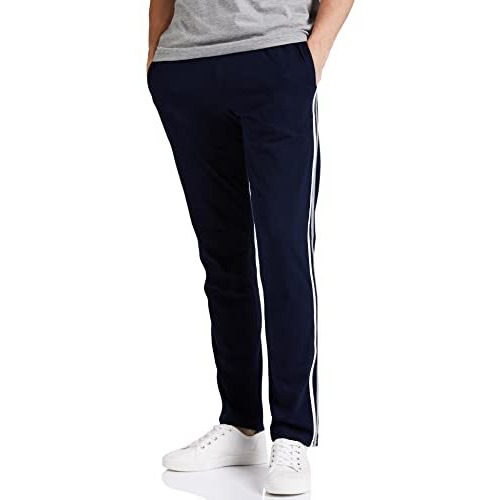 Amazon Brand - Symbol Men's Track Pant | Casual Night Wear | Sweatpants | Pajama (Sports | Gym | Yoga) - Regular Fit (Navy_L)