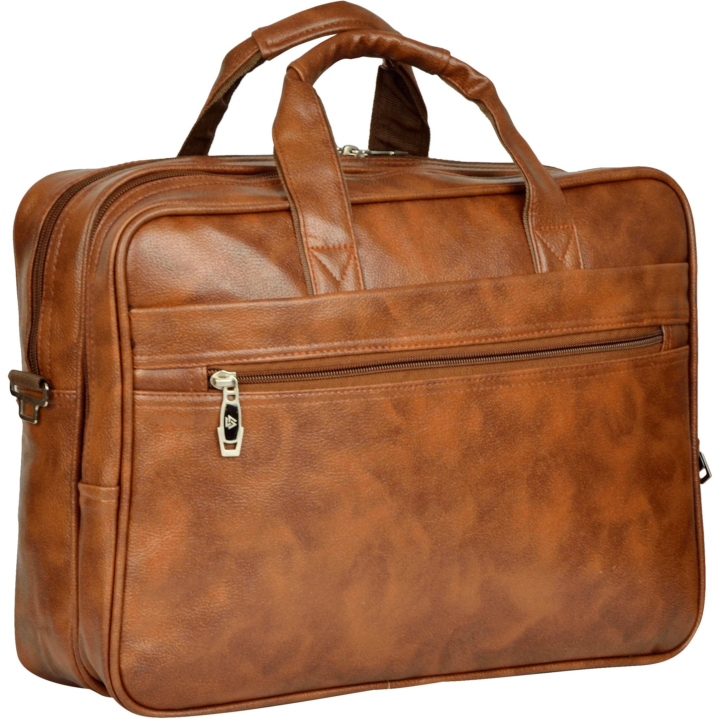 Zipline Office Faux Leather Laptop Bag For Men - Fits 14/15/15.6 Inch Laptop/Tablet Messenger Bags For Mens (1-Black Bag)