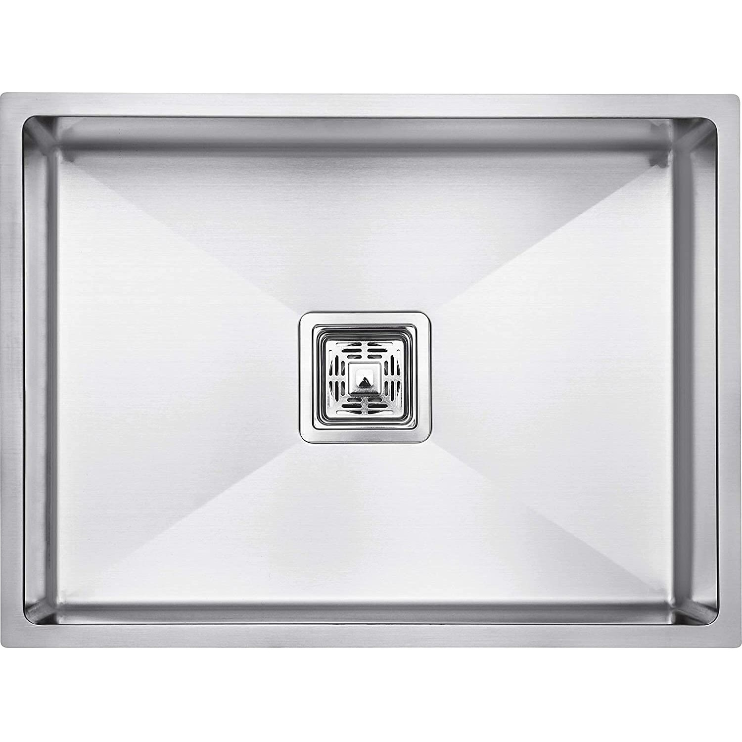 Crocodile 304 Grade Single Bowl Stainless Steel Handmade Kitchen Sink (20&quotX17&quotX10"), Satin Matt Finish