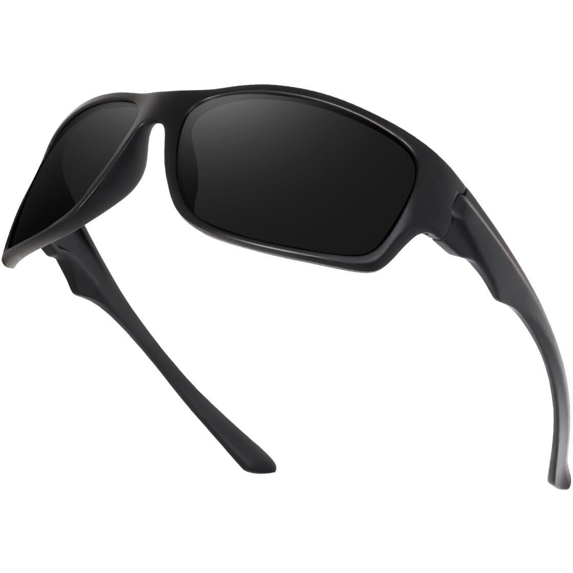 Dervin Uv Protected Polarized Sports Sunglasses For Men And Women Driving Cycling Fishing Cricket Sunglasses (Black)