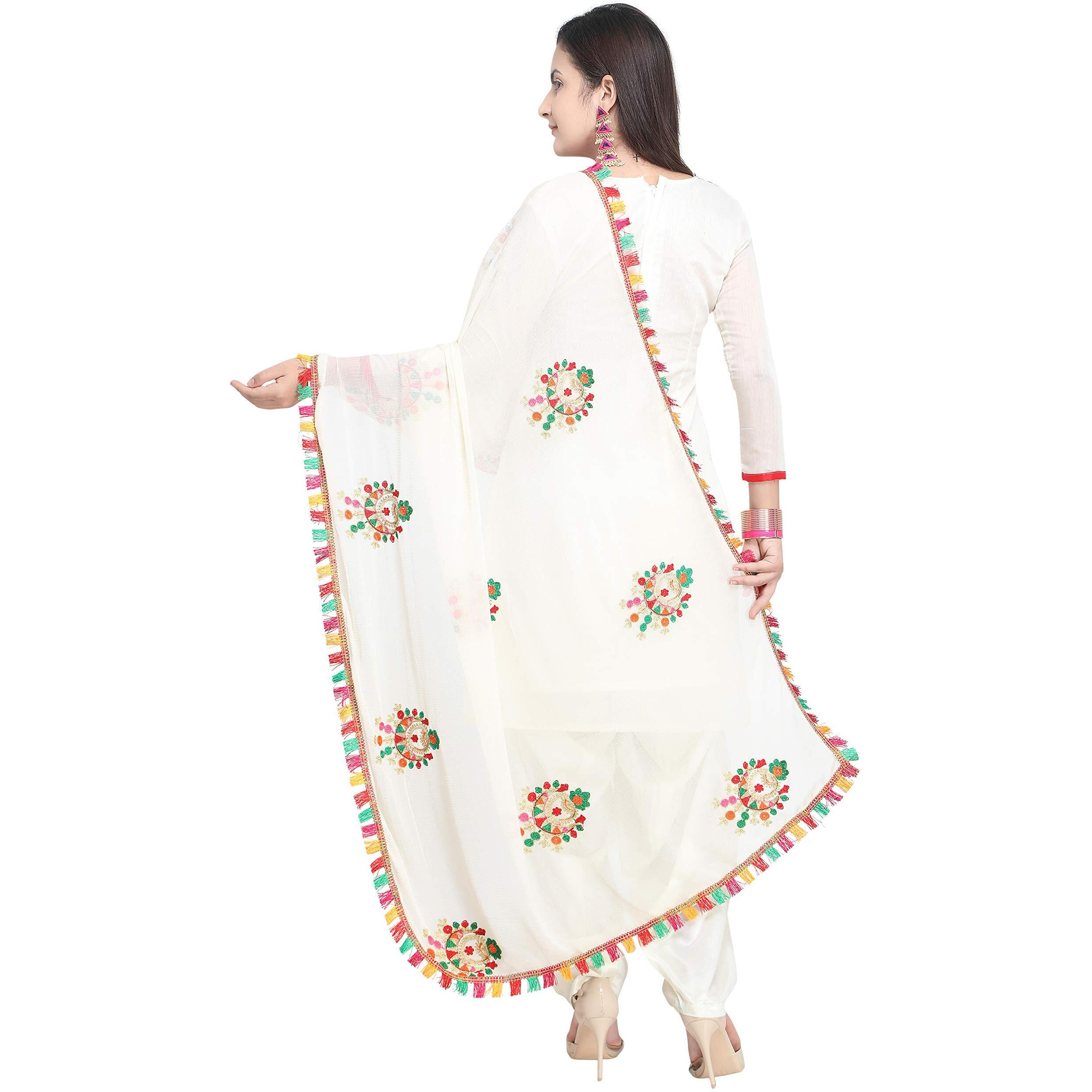 Ethnicjunction Women's Chanderi Cotton Embroidered Unstiched Dress Material (Ej1199-4004)