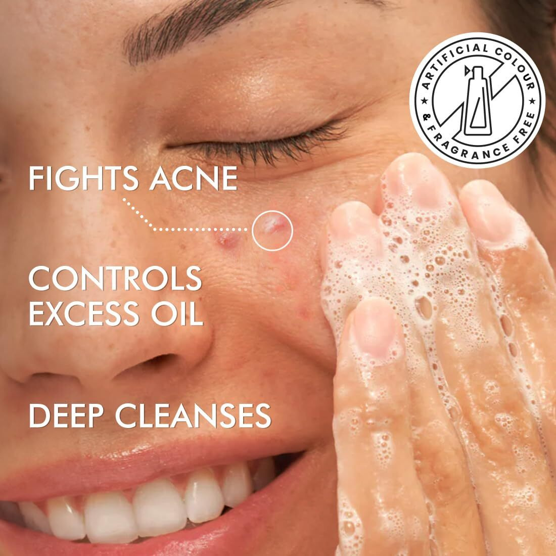 Mcaffeine 2% Salicylic Acid Niacinamide & Matcha Tea Face Wash|Anti Acne Cleanser For Pimples|Suitable For Acne Prone & Oily Skin|Fights 99% Bacteria|Sulphate Free Face Wash For Women And Men-100 Ml