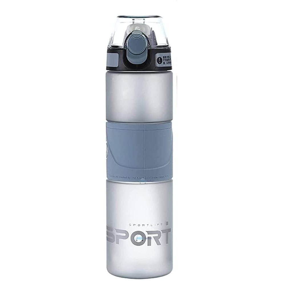 Funblast Unbreakable Water Bottle With Sipper & Straw, Bpa Free Drinking Bottle, Leak-Proof Water Bottle Ideal For Office, Sports, School, Gym (700 Ml, Grey) - Polycarbonate & Polypropylene, Pack Of 1