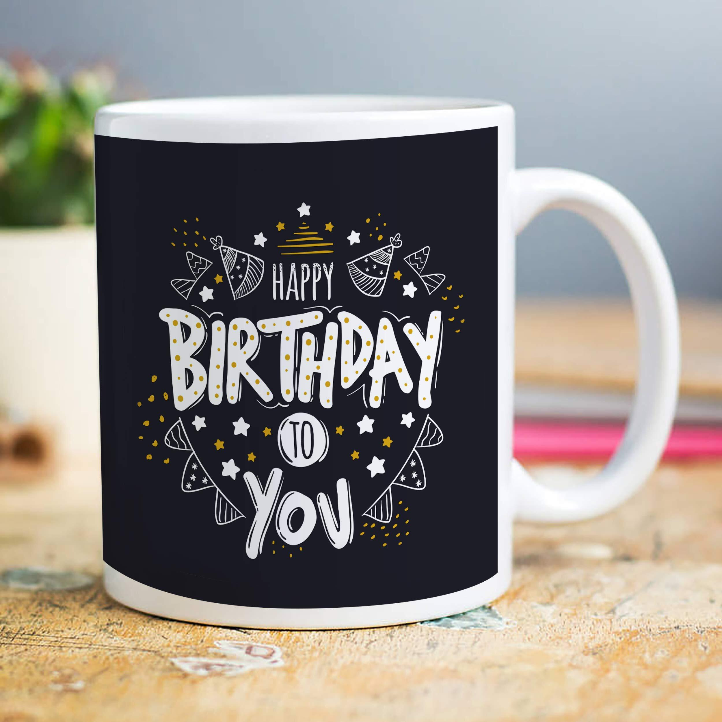 Tied Ribbons Birthday Gift For Brother Sister Friend Father Mother Husband Wife Girlfriend Boyfriend Printed Cushion Cover With Filler (12 X 12 Inch) And Coffee Mug Cup Combo