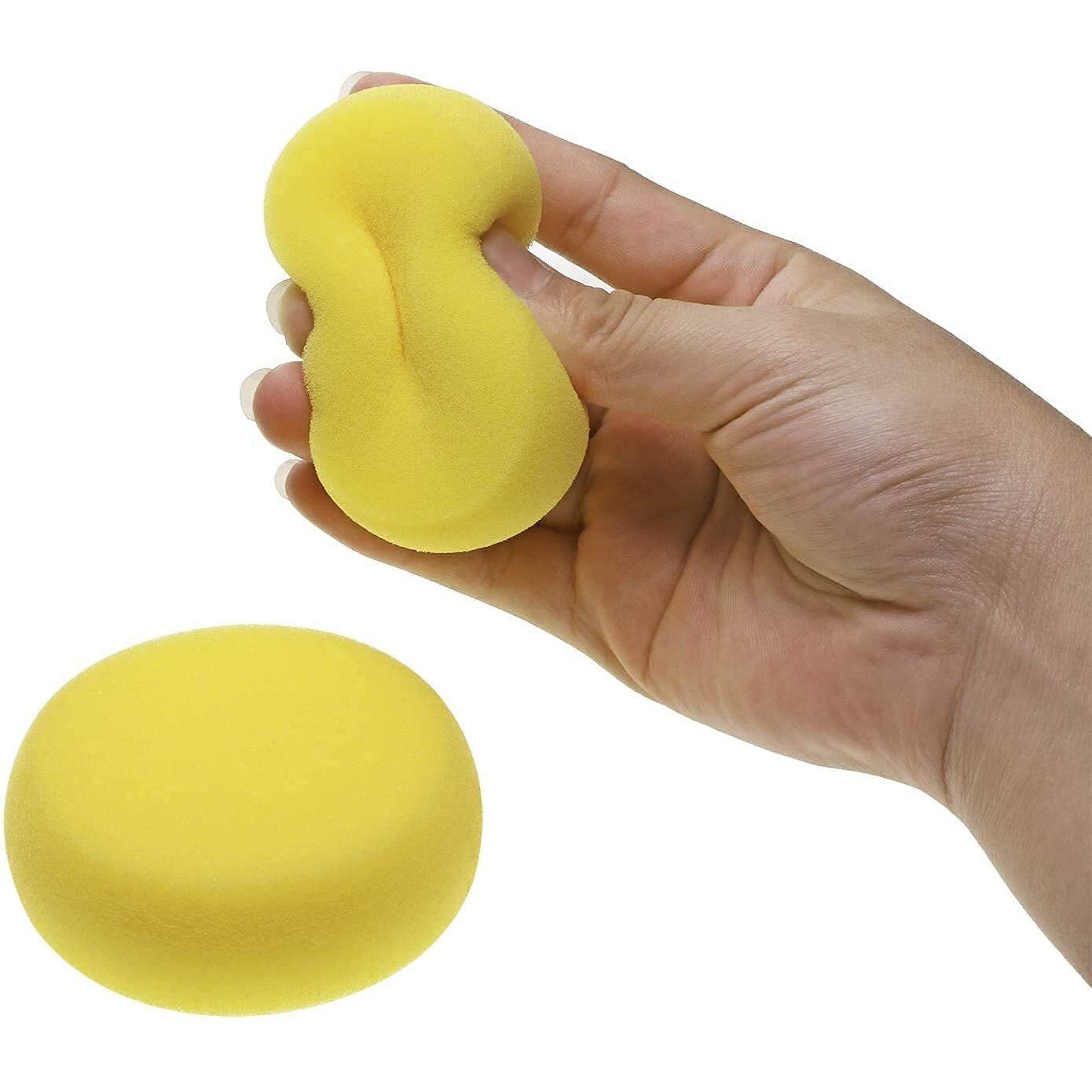 Amazon Brand  Umi Round Synthetic Paint Sponge For Painting, Crafts, Pottery, Cleaning And More (Set Of 4 Pc)