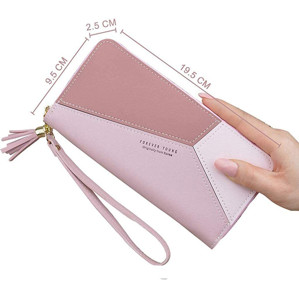 Valerie Women Wallet Wallet For Women And Girls | Zipper Wallets Leather Credit Card Holder (Pink)