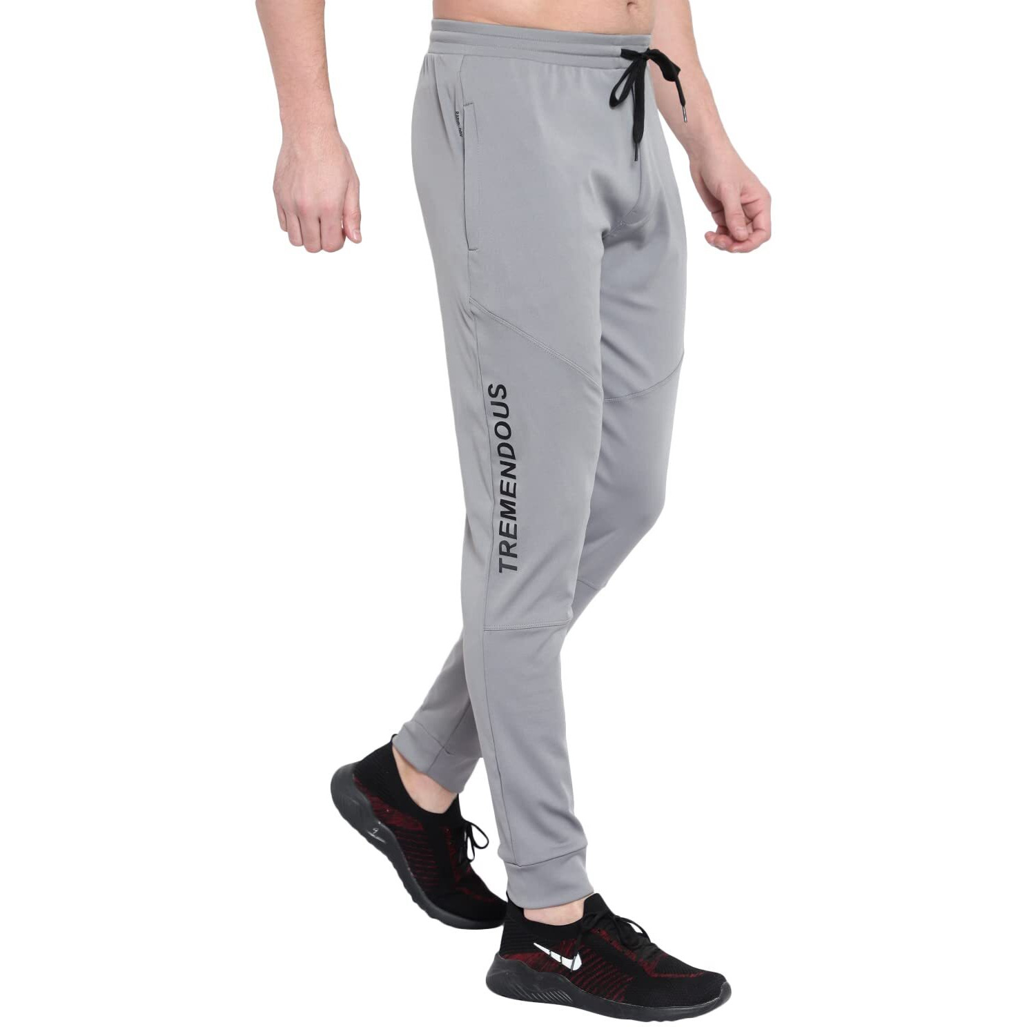 Blue Star Shark Men's Slim Fit Track Pants  Joggers For Running, Gym, Sports, And Casual Wear | Multipurpose Activewear Lower For Men & Boys | Stylish Summer Trousers & Night Pants, Grey, Xl