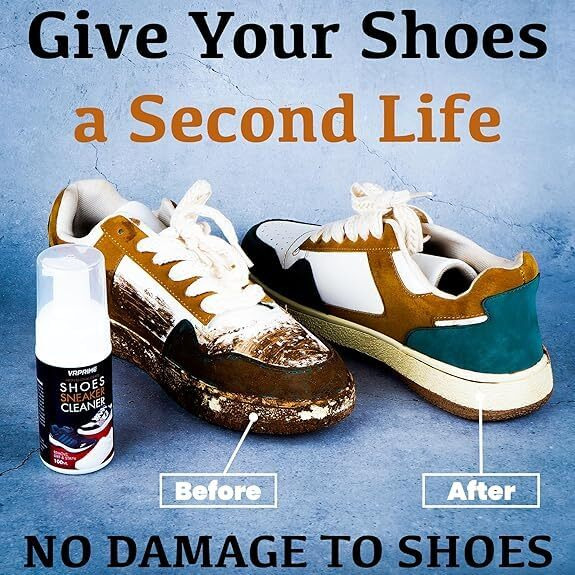 Vr Prime Shoe Sneaker Cleaning Kit | Suitable For Nubuck, Canvas, Knit, Trainers & Sports Shoes | With Brush, Microfibre Cloth & Refill Bottle