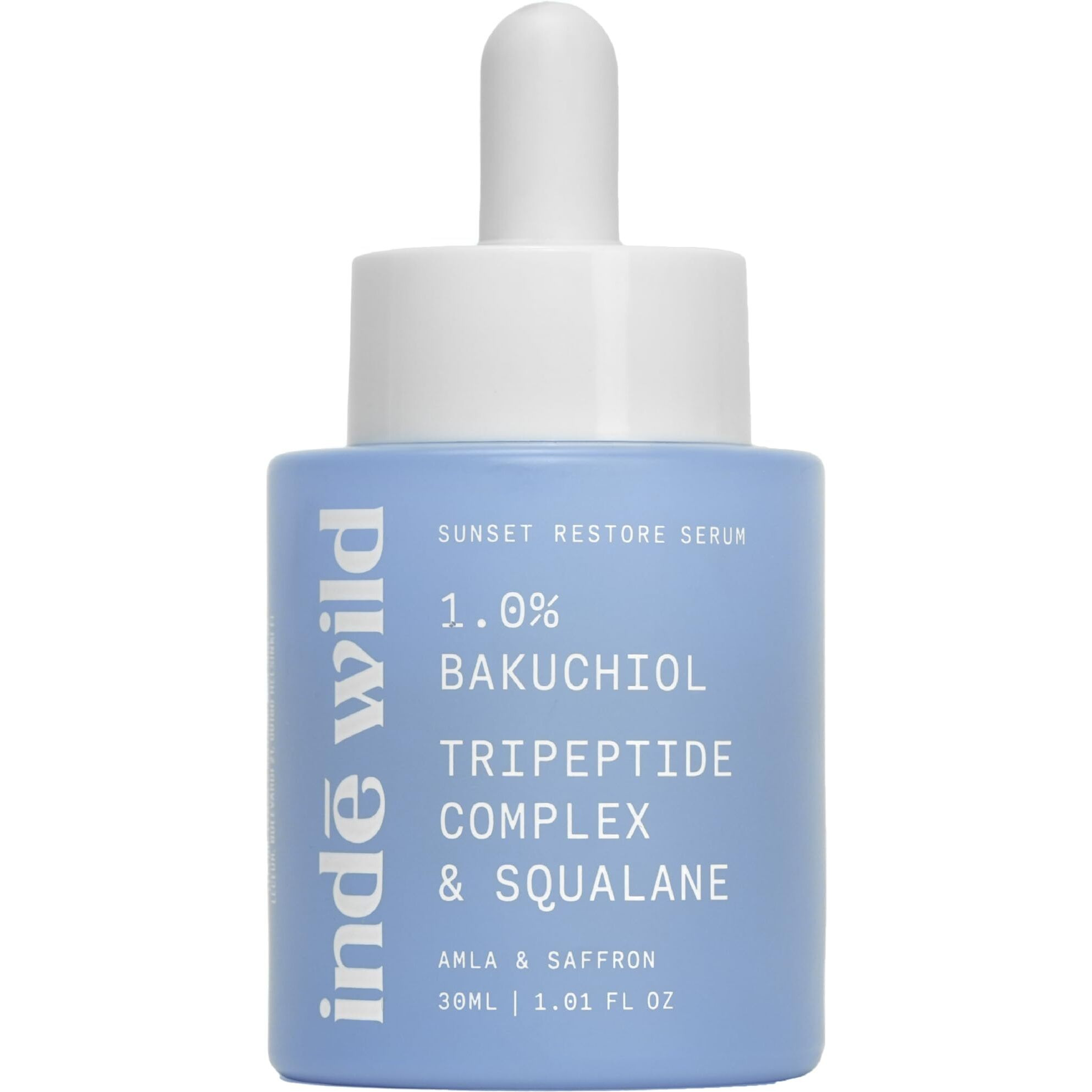 Ind Wild Pm Sunset Restore Serum With 1% Bakuchiol | 30Ml | Retinol Alternative | Pregnancy Safe | Infused With Squalane, Tripeptide Complex & Ayurvedic Extracts | Restores Skin Barrier & Glow