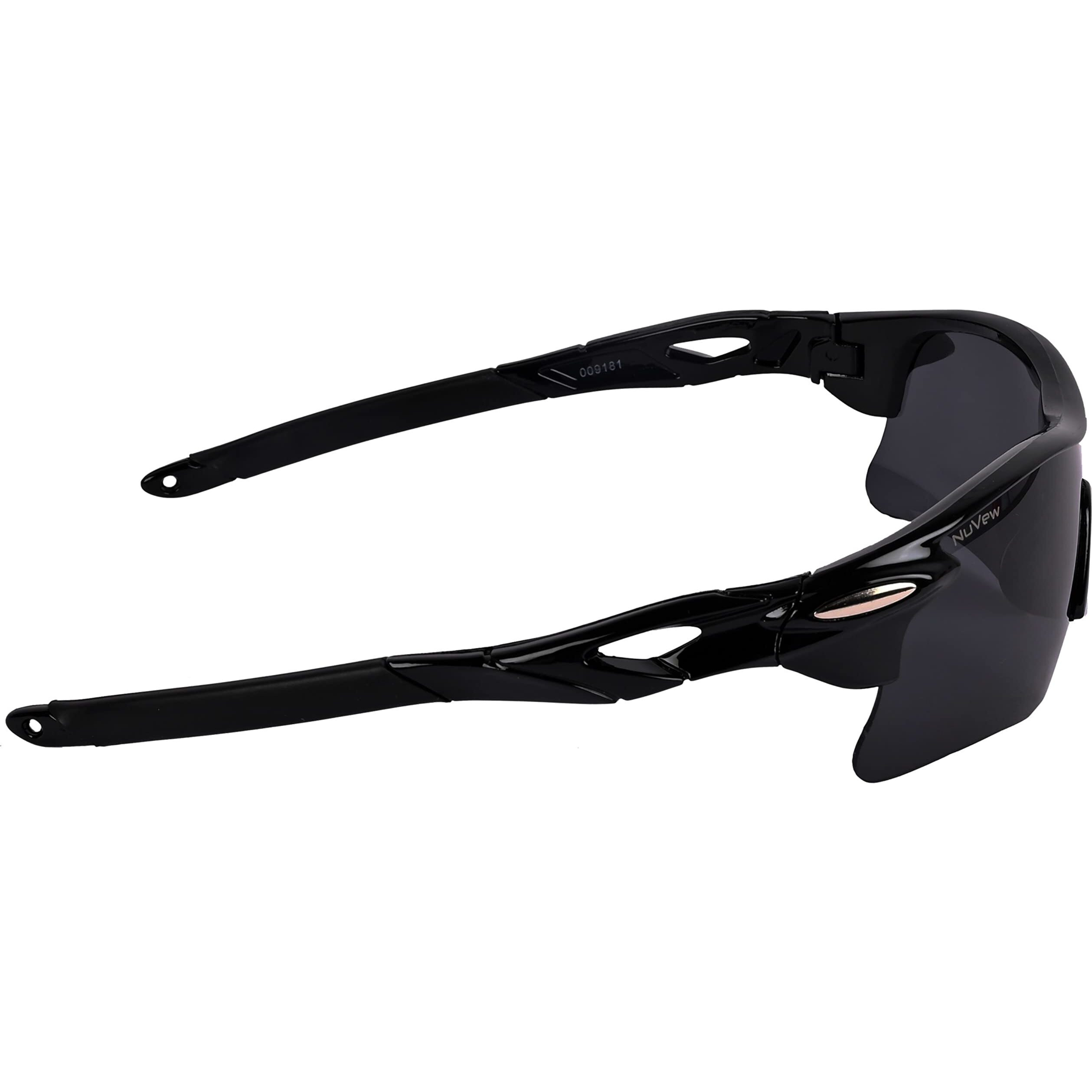 Nuvew Uv Protected Unisex Sports Sunglasses - (Black Lens | Black Frame | Medium Size | Nw-Oakly-29)