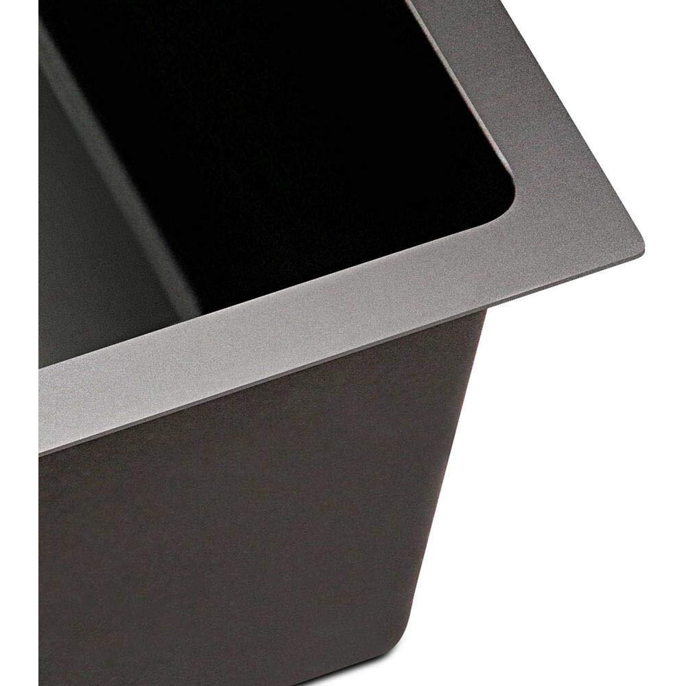 Arquin 24" X 18" X 10" Black Handmade Matt Finish Single Bowl Stainless Steel Sink For Kitchen