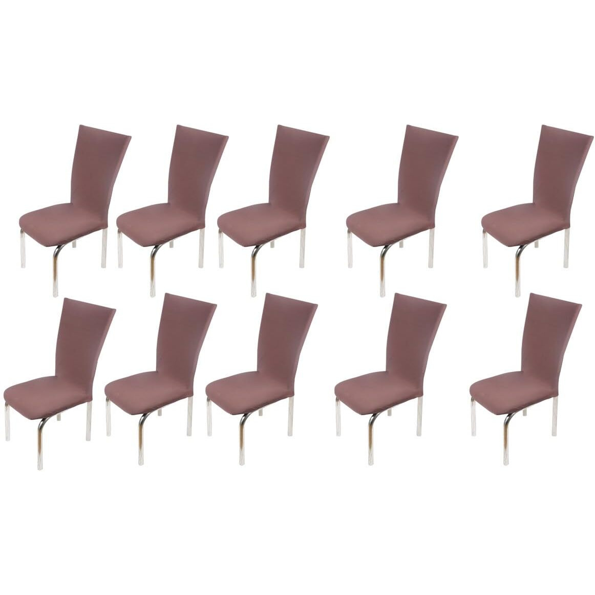 The Furnishing Tree Polyester Spandex Chair Cover Washable Stretchable Coffee Set Of 10