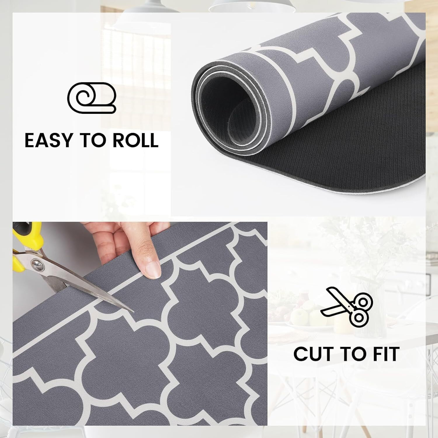 Homecloud Dish Drying Mat For Kitchen Counter Hide Stain Super Absorbent, Non-Slip, Heat-Resistant, Great For Dishes, Rack Pad, Kitchen Counter, Coffee Maker, Coffee Bar Items (40X50Cm, Grey)