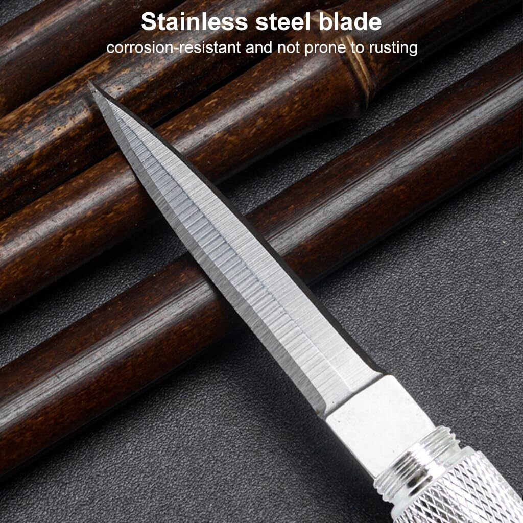 Sannidhi Portable Self Defence Tool With Keyring Heavy Duty Stainless Steel Utility Multipurpose Cutter Tool Box Cutter Pressed Tea Brick Stick Emergency Tool, Silver