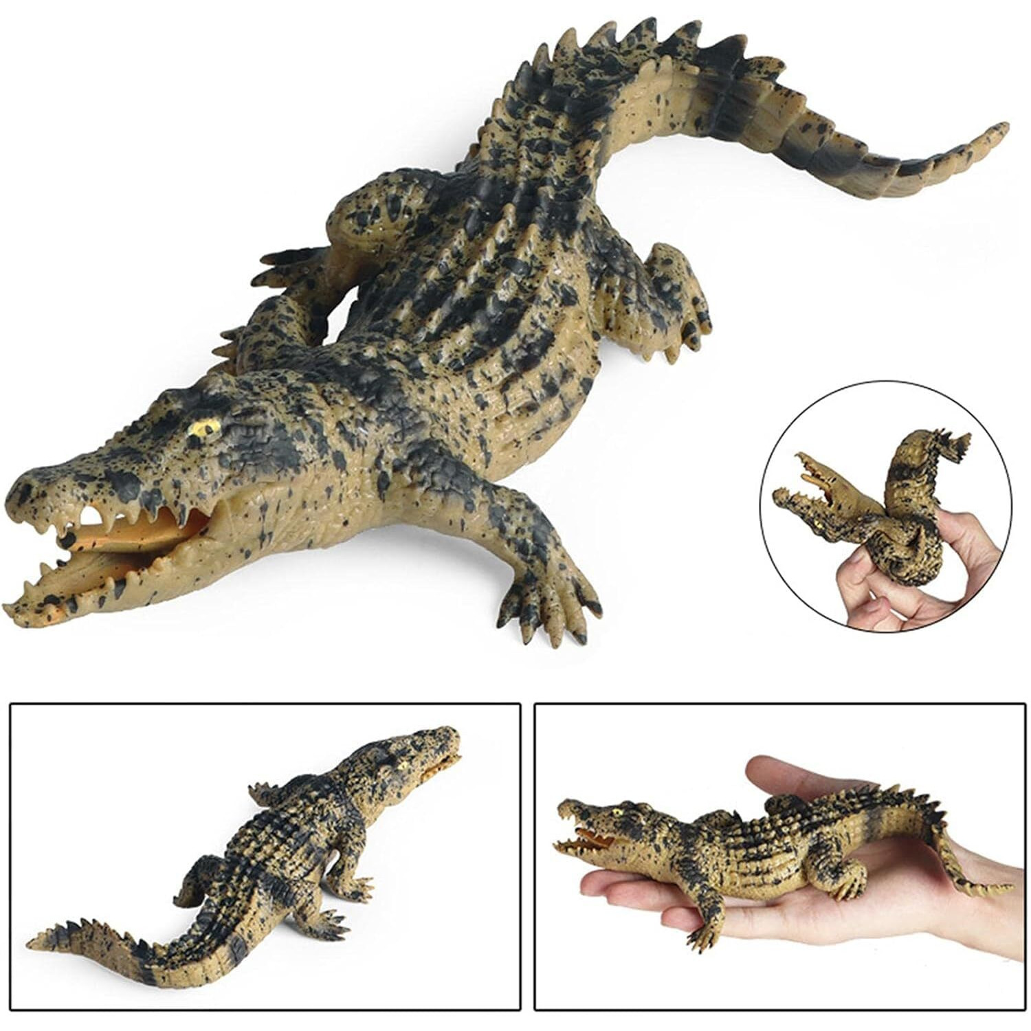 Super Toy Realistic Animal Figure Toy Set, Baby Crocodile Figurine Set For Boys And Girls, Educational Toy Animal, Cold Blooded Animal Set, Props Toys, Prank Toy, Lifelike Animal Toy