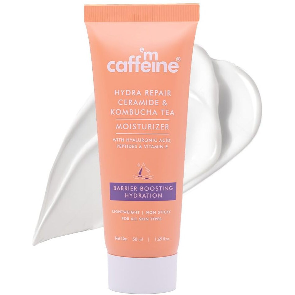 Mcaffeine Hydra Repair Ceramide & Kombucha Tea Moisturizer | Repairs & Strengthens Skin Barrier | 72Hrs Moisturization | Lightweight & Non-Sticky Moisturizer For All Skin Types | For Men & Women- 50Ml
