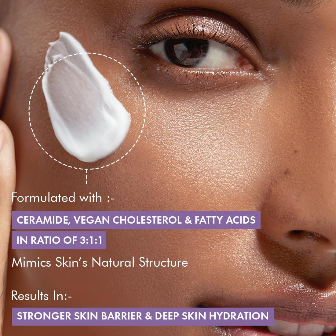 Mcaffeine Hydra Repair Ceramide & Kombucha Tea Moisturizer | Repairs & Strengthens Skin Barrier | 72Hrs Moisturization | Lightweight & Non-Sticky Moisturizer For All Skin Types | For Men & Women- 50Ml