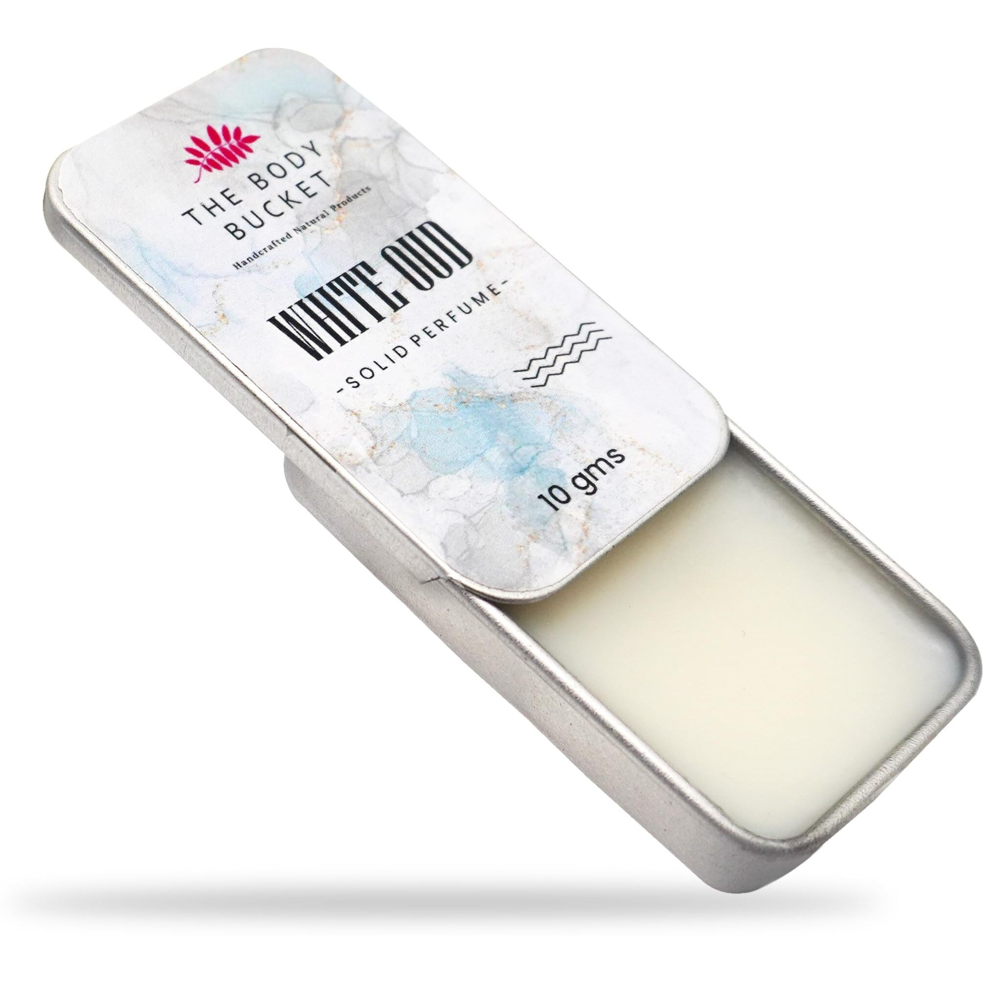 The Body Bucket White Oud Alcohol Free Solid Perfume - 10 Gm | Pocket Friendly And Easy To Apply | Natural Handmade Toxic Chemical Free | Long-Lasting & Strong Cologne Fragrance | Gift For Men & Women